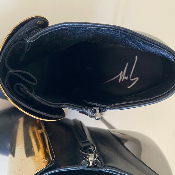 Giuseppe Zanotti Gold Plated Ankle Boots EU 38 - Picture 13 of 16